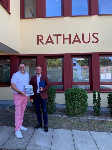 Antrittsbesuch bei Bürgermeister Marco Kistner in Veitsbronn. Foto: Sandra Belatschek/ Büro Stieglitz