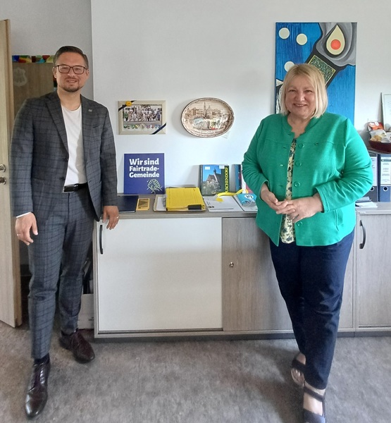 Antrittsbesuch in Puschendorf bei Bürgermeisterin Erika Hütten.
Foto: Stefanie Grauf/Büro Stieglitz