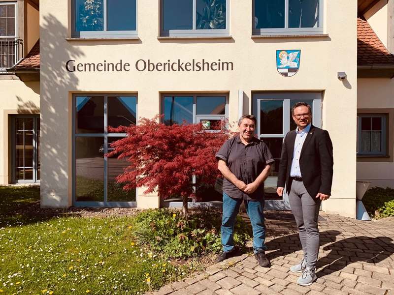Besuch bei Bürgermeister Michael Pfanzer in Oberickelsheim. Foto: Sandra Belatschek/Büro Stieglitz